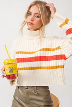 Load image into Gallery viewer, Loose Fit Turtle Neck Crop Top
