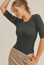 Load image into Gallery viewer, Elbow Sleeve Ribbed Bodysuit
