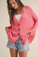 Load image into Gallery viewer, Open Knit Lightweight Cardigan
