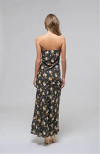 Load image into Gallery viewer, Floral Strapless Satin Midi Dress
