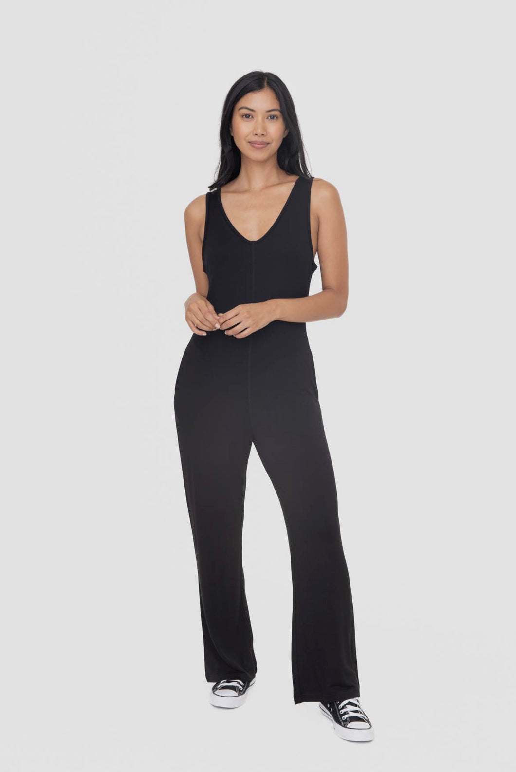 Wide Leg French Terry Lounge Jumpsuit