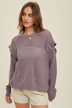 Load image into Gallery viewer, Crochet Sweater Ruffle
