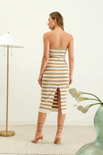 Load image into Gallery viewer, Stripe Strapless Knit Midi Dress
