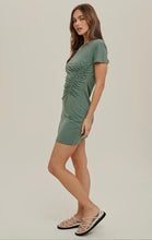 Load image into Gallery viewer, Ruched Knit Mini Dress
