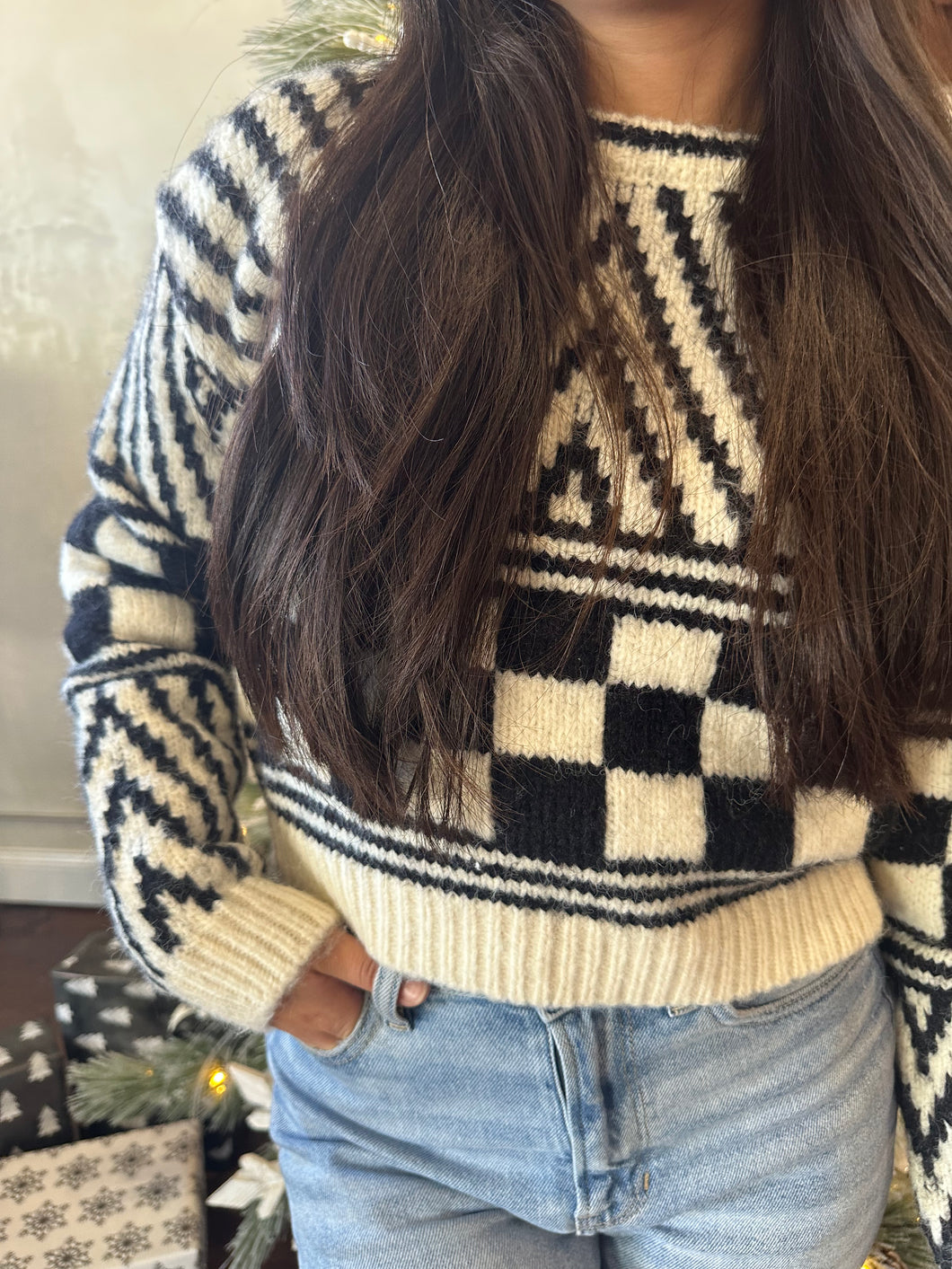 Multi Pattern Sweater