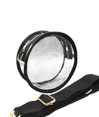 Black Clear Round Bag