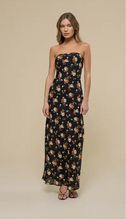 Load image into Gallery viewer, Floral Strapless Satin Midi Dress
