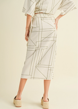 Load image into Gallery viewer, Multi Grid Pattern Wrap Skirt
