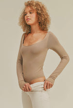 Load image into Gallery viewer, Sand Essential Scoop Neck Bodysuit
