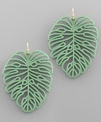 Load image into Gallery viewer, Tropical Leaf Earrings
