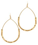 Gold Squared Half Hoops