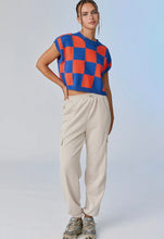 Load image into Gallery viewer, Checkered Sweater Top
