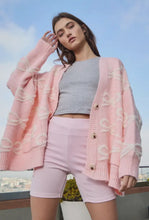 Load image into Gallery viewer, Oversized Pink Bow Cardigan
