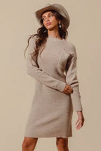 Load image into Gallery viewer, Big Front Pocket Ribbed Sweater Dress
