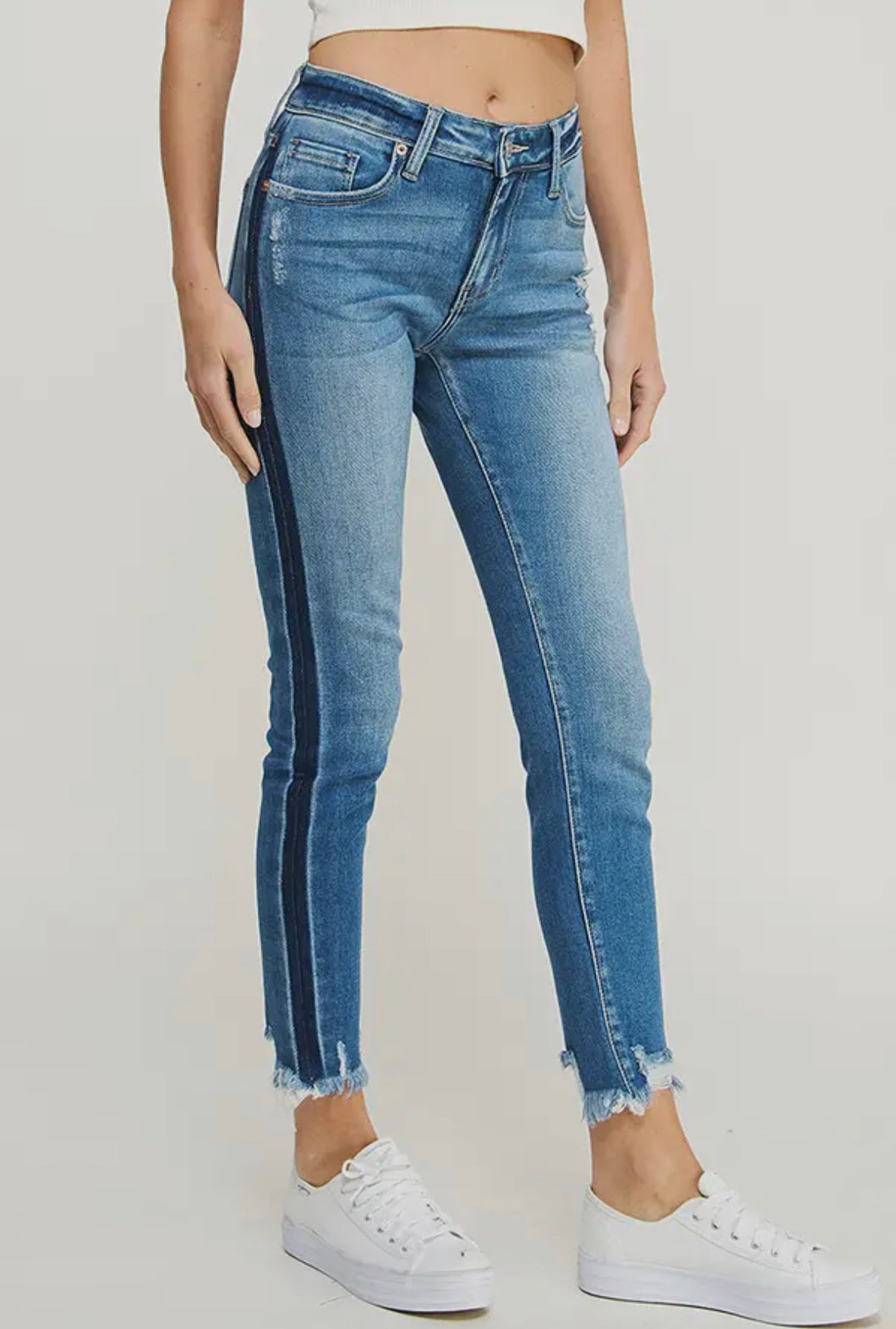 High Rise Stretch Straight Jeans