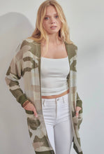 Load image into Gallery viewer, Soft Camo Cardigan with Pockets
