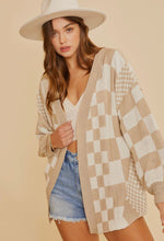 Load image into Gallery viewer, Checkerboard Oversized Cardi
