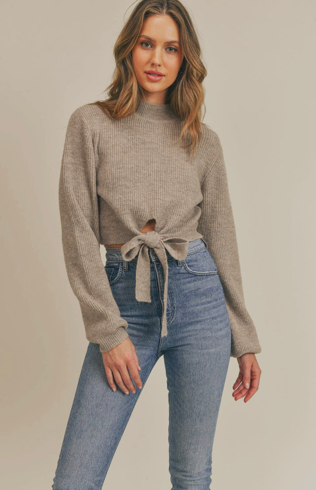 Front Tie Sweater