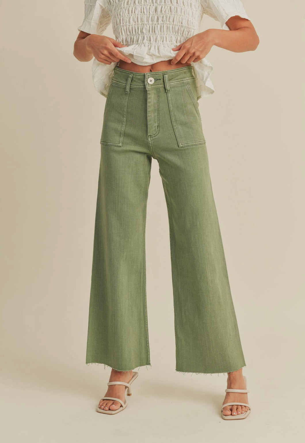 Cotton Wide Leg Pants