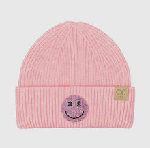 Load image into Gallery viewer, KD Rhinestone Smiley Beanie
