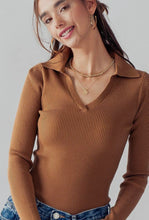Load image into Gallery viewer, V Neck Ribbed Top

