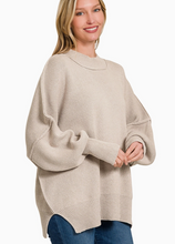 Load image into Gallery viewer, Side Slit Oversized Sweater
