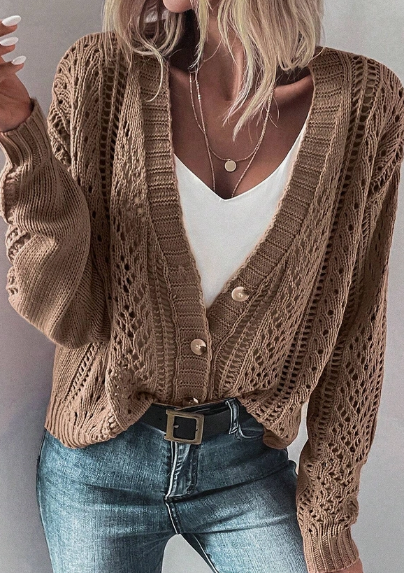 Hollow Knit Cardigan