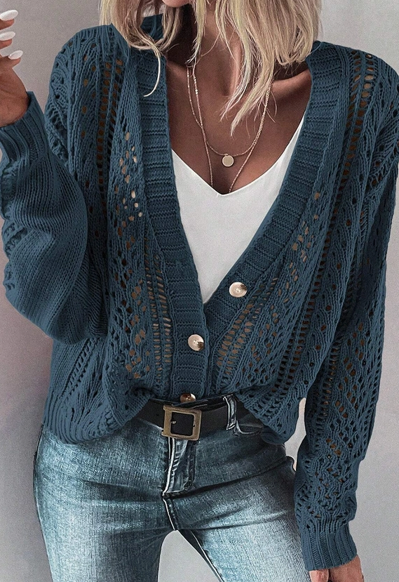 Hollow Knit Cardigan