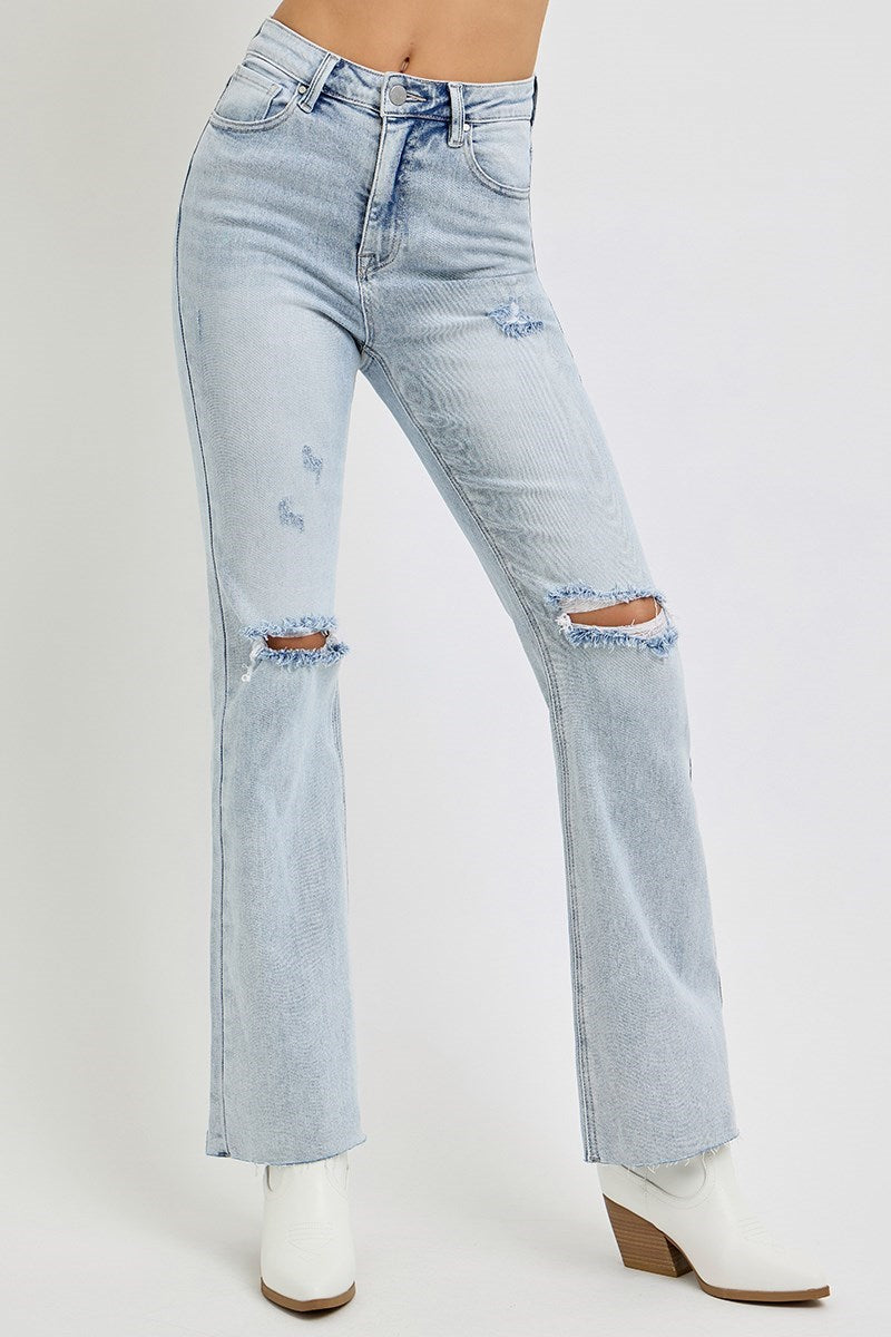 Risen High Rise Distressed Flare