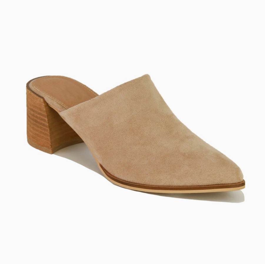Taupe Suede Mule