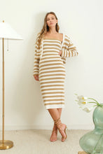 Load image into Gallery viewer, Stripe Strapless Knit Midi Dress
