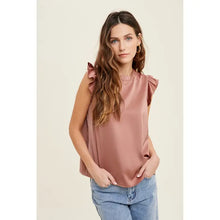 Load image into Gallery viewer, Satin Ruffle Blouse
