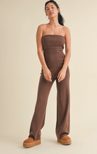 Load image into Gallery viewer, Foldover Bandeau Knit Sweater Jumpsuit
