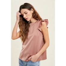 Load image into Gallery viewer, Satin Ruffle Blouse

