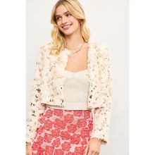 Load image into Gallery viewer, Sequin and Faux Feather Crop Jacket [Small]
