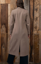 Load image into Gallery viewer, Double Breasted Longline Notched Coat
