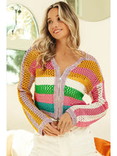 Load image into Gallery viewer, Multi Colored Cardigan
