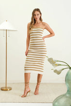 Load image into Gallery viewer, Stripe Strapless Knit Midi Dress
