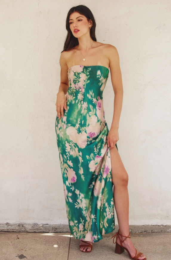 Strapless Cut Maxi Dress