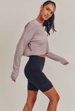 Load image into Gallery viewer, Notch Collar Crop Pullover
