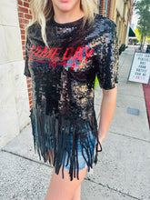 Load image into Gallery viewer, Gameday Fringe Sequin Top
