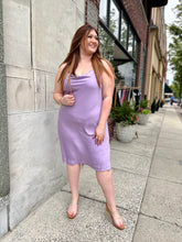 Load image into Gallery viewer, Lilac Cowl Neck Dress
