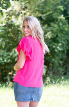 Load image into Gallery viewer, Ruched Sleeve Ruffle
