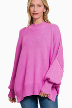 Load image into Gallery viewer, Side Slit Oversized Sweater
