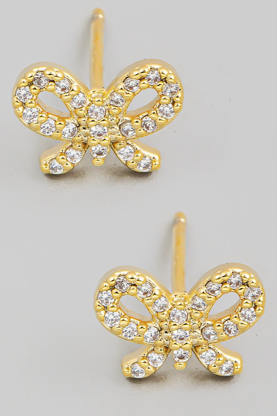 Mini Bow Stud Earring