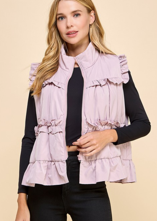 Ruffle Bow Vest