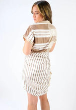 Load image into Gallery viewer, Multi Stripe Wrap Dress
