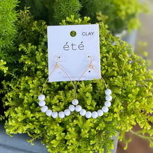 Load image into Gallery viewer, E0100 clay bead hoop
