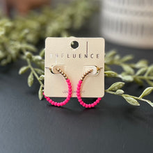 Load image into Gallery viewer, K016 Beaded Half Hoop
