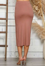 Load image into Gallery viewer, Ribbed Slit Midi Skirt
